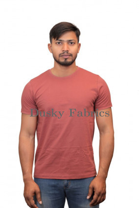 Mens Carrot Round Neck Pure Cotton T-shirts