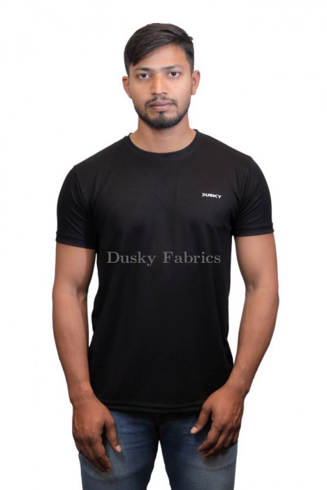 Mens Black Cross Neck T-shirts