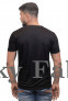 Mens Black Cross Neck T-shirts