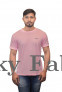 Mens Pink Cross Neck T-shirts