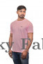 Mens Pink Cross Neck T-shirts
