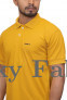Mens Mustard Polo Neck Polycotton T-shirts