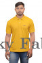 Mens Mustard Polo Neck Polycotton T-shirts