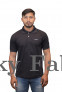 Mens Black Polo Neck Polycotton T-shirts