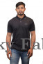 Mens Black Polo Neck Polycotton T-shirts