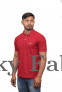 Mens Red Polo Neck Polycotton T-shirts