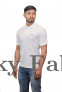 Mens White Polo Neck Pure Cotton T-shirts