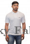 Mens White Polo Neck Polycotton T-shirts