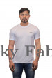 Mens White Cross Neck T-shirts